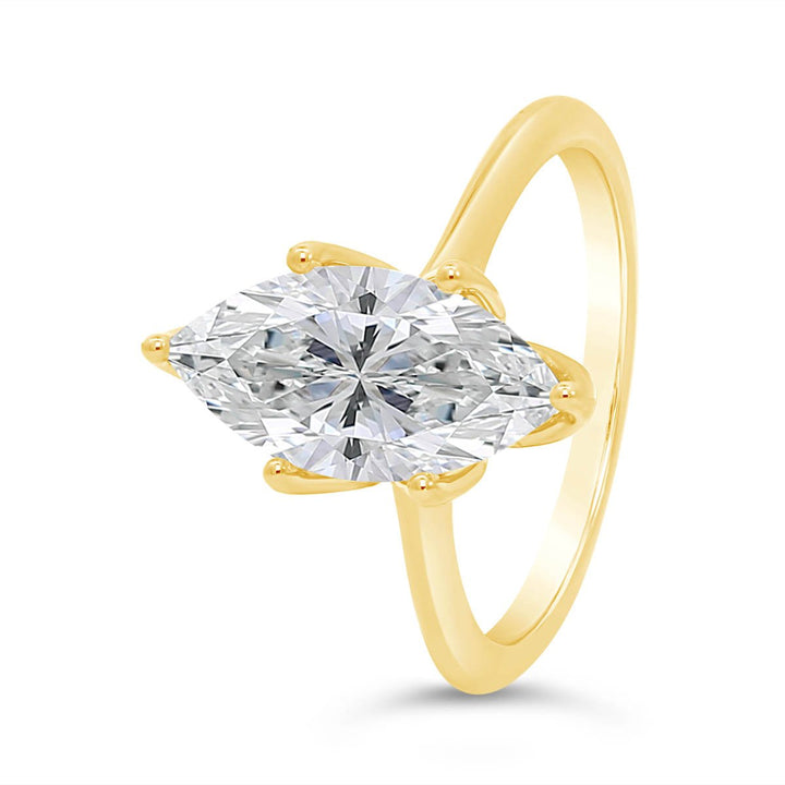 Solitaire Engagement Ring with Diamond Bridge - R5630/M1