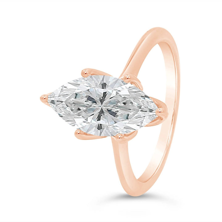 Solitaire Engagement Ring with Diamond Bridge - R5630/M1