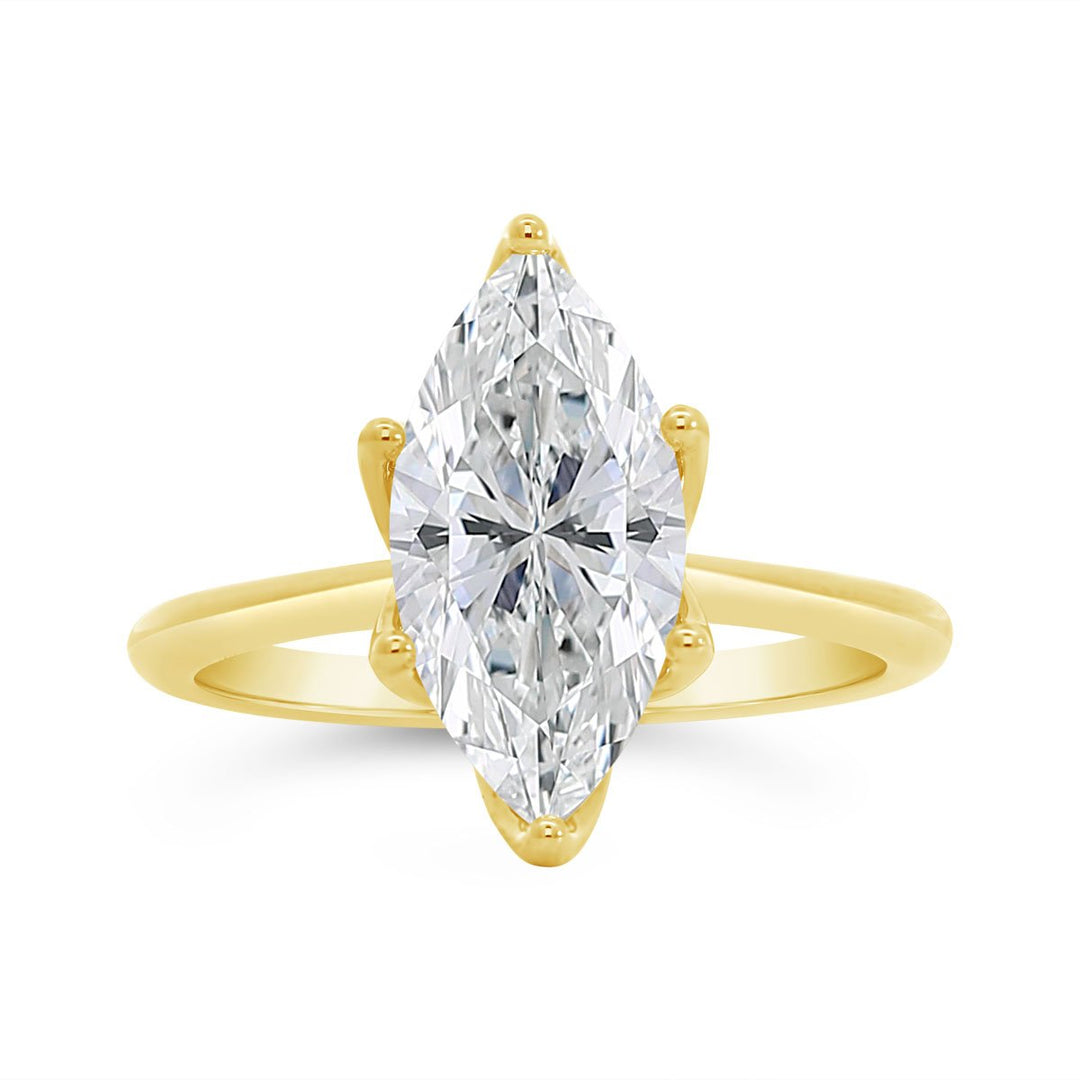 Solitaire Engagement Ring with Diamond Bridge - R5630/M1