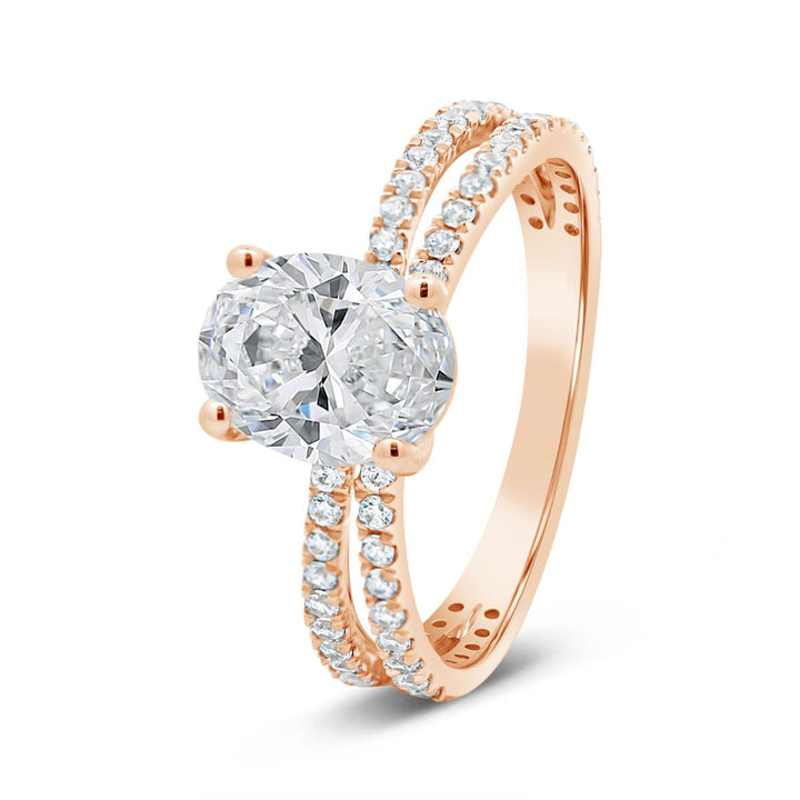 Split Shank Diamond Engagement Ring - YJC6006R - The Diamond Guys