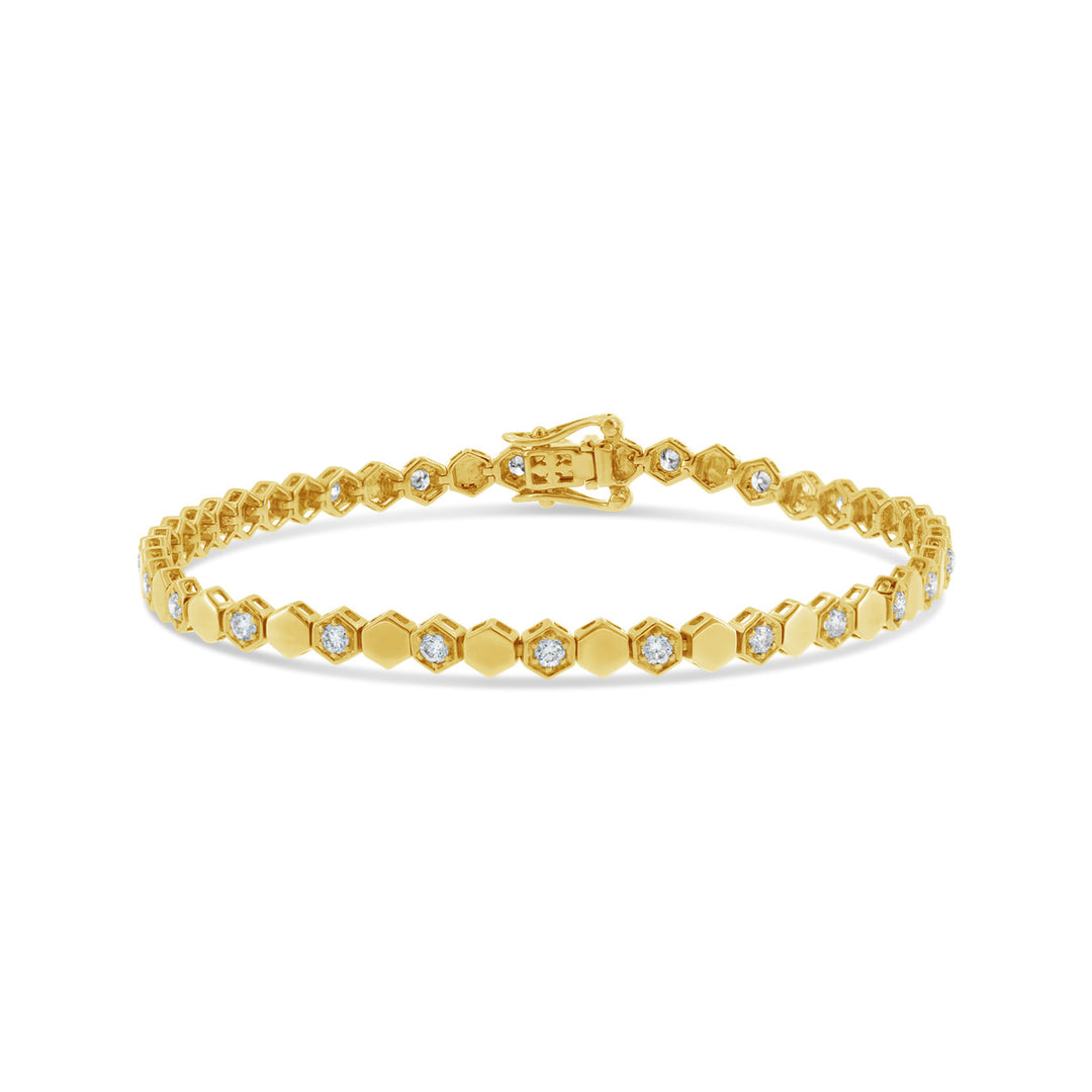 Alternating Diamond Honeycomb Bracelet