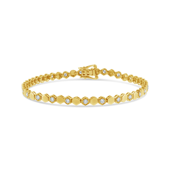 Alternating Diamond Honeycomb Bracelet