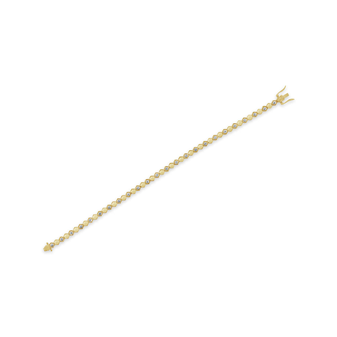 Alternating Diamond Honeycomb Bracelet