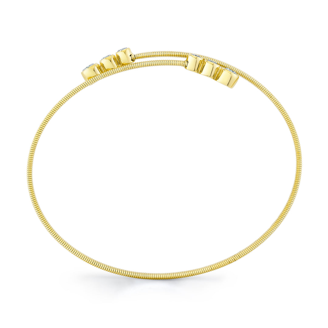 Shy Creation Crossover Bezel Set Diamond Bracelet