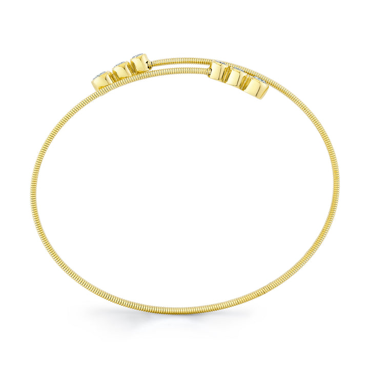 Shy Creation Crossover Bezel Set Diamond Bracelet
