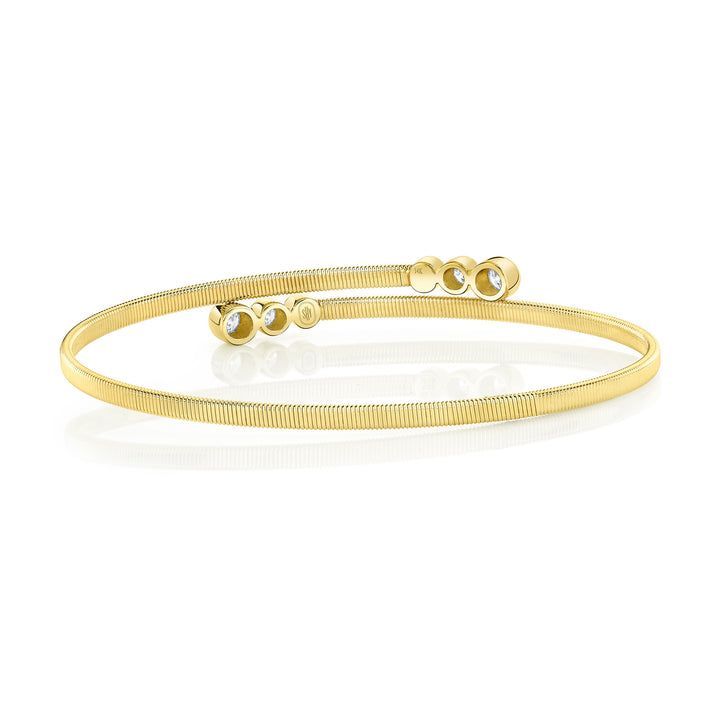 Shy Creation Crossover Bezel Set Diamond Bracelet