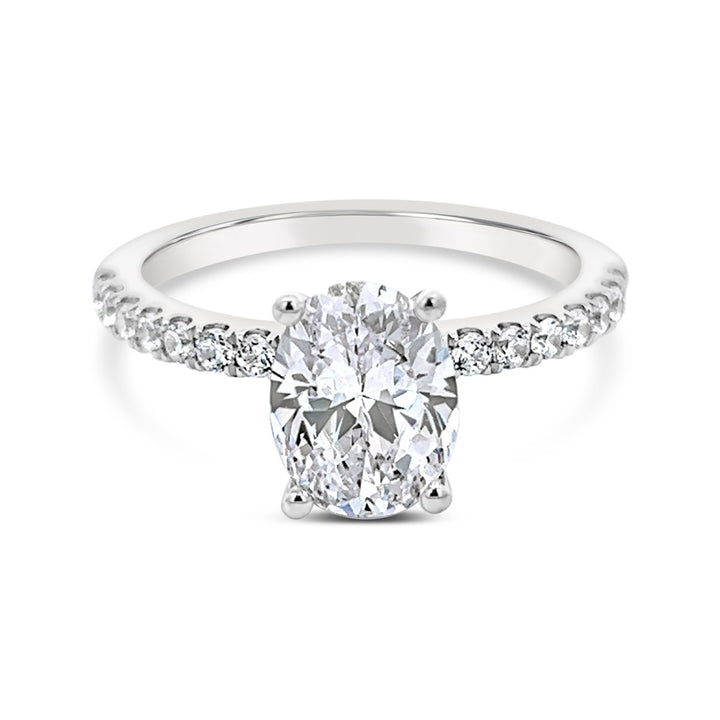 Classic Pave Diamond Engagement Ring