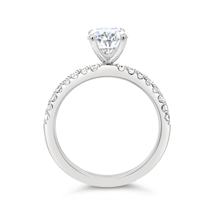 Classic Pave Diamond Engagement Ring