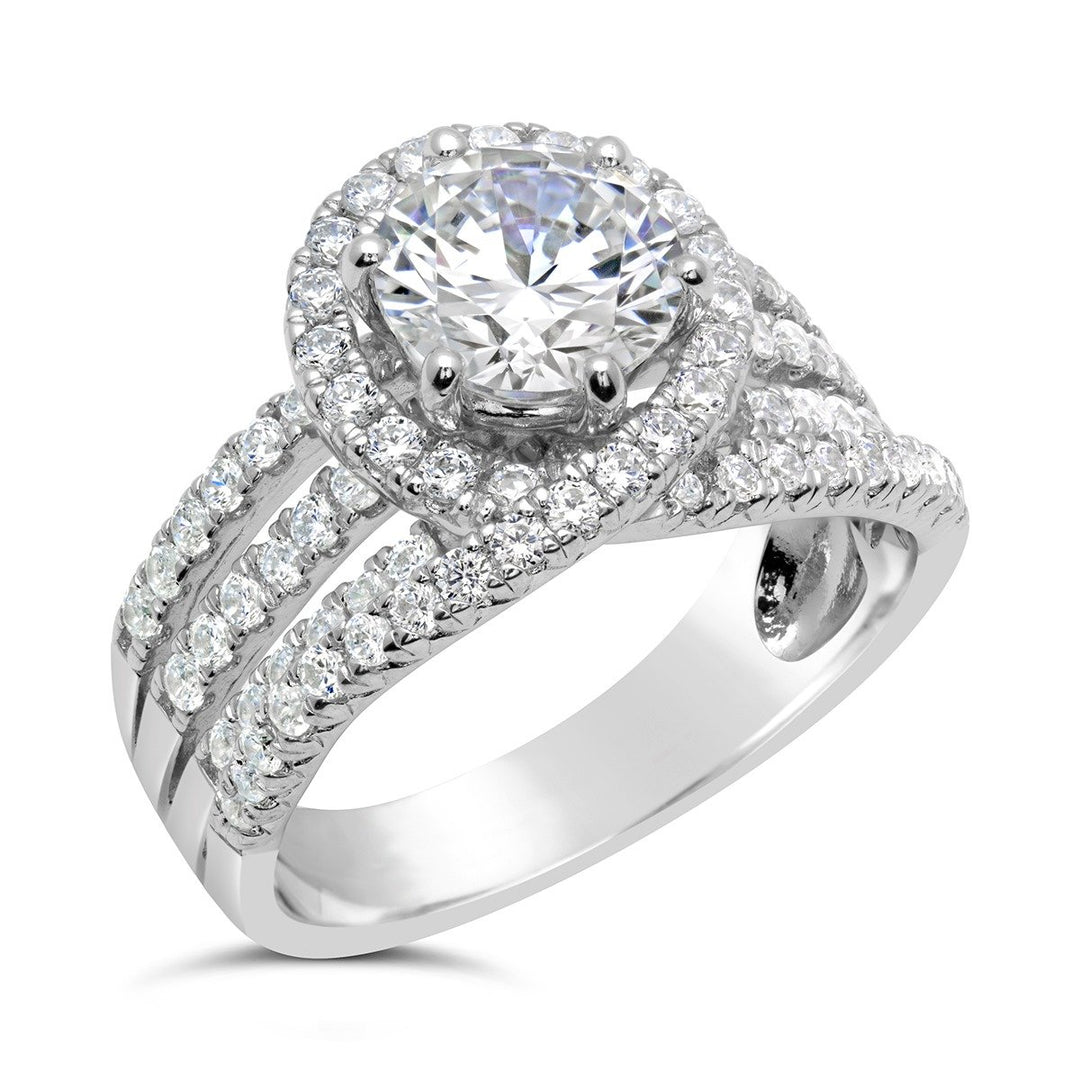 Diamond Halo Engagement Ring Setting - The Diamond Guys