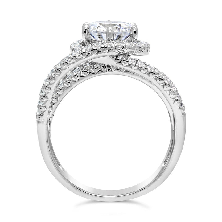 Diamond Halo Engagement Ring Setting - The Diamond Guys
