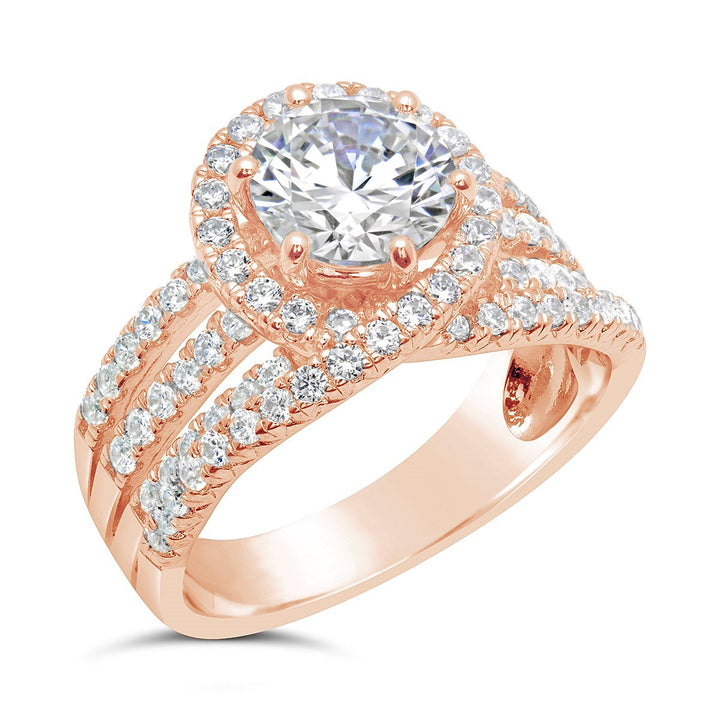 Diamond Halo Engagement Ring Setting - The Diamond Guys