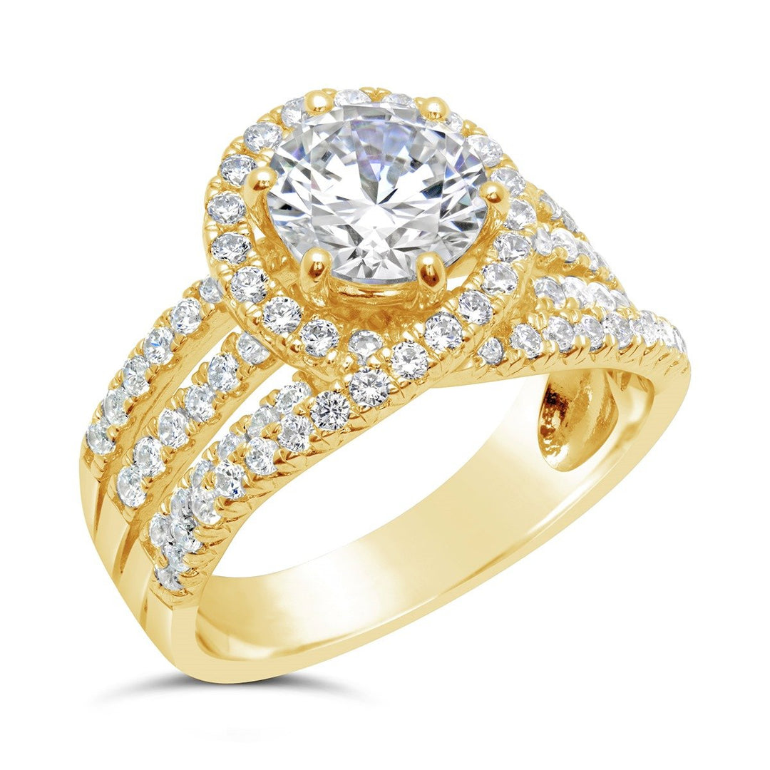 Diamond Halo Engagement Ring Setting - The Diamond Guys