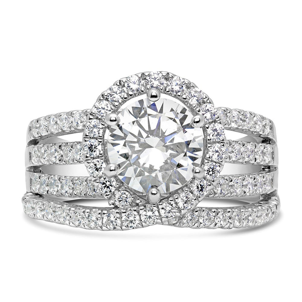 Diamond Halo Engagement Ring Setting - The Diamond Guys