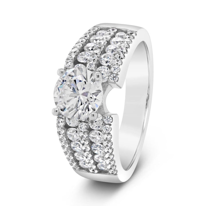 Multi Row Diamond Engagement Ring - YJA3679R