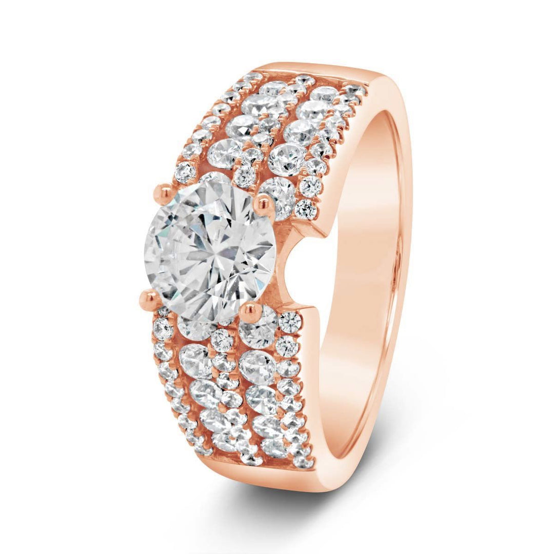 Multi Row Diamond Engagement Ring - YJA3679R
