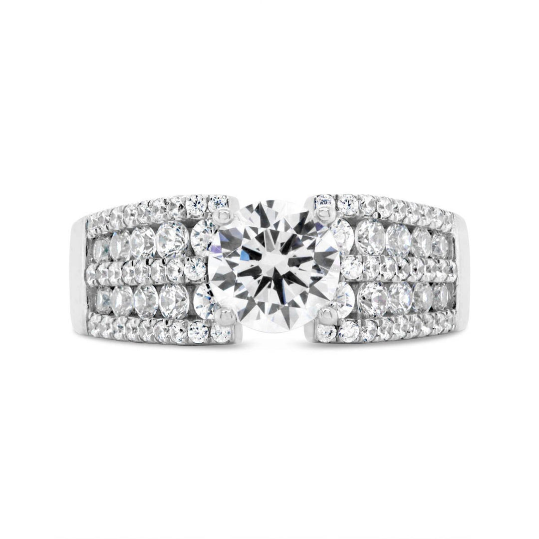 Multi Row Diamond Engagement Ring - YJA3679R