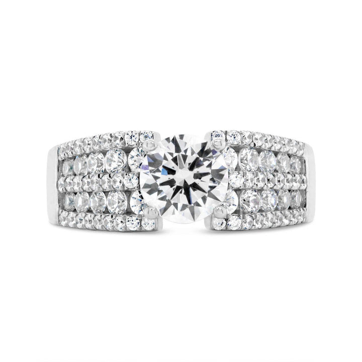 Multi Row Diamond Engagement Ring - YJA3679R