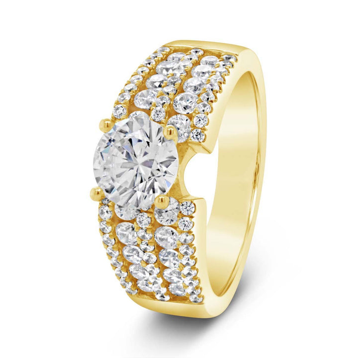 Multi Row Diamond Engagement Ring - YJA3679R