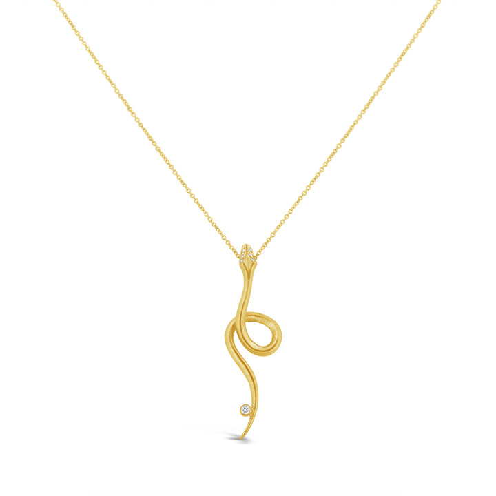 Snake Diamond Necklace w/ Matte Finish