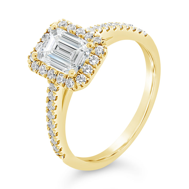 Diamond Halo Engagement Ring - ACB249