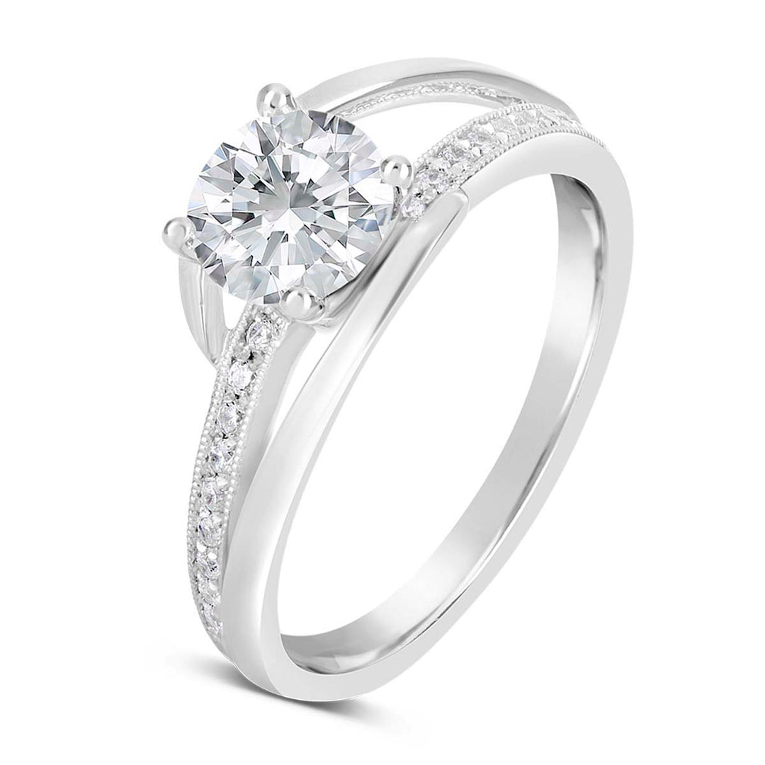 Modern Diamond Engagement Ring - The Diamond Guys