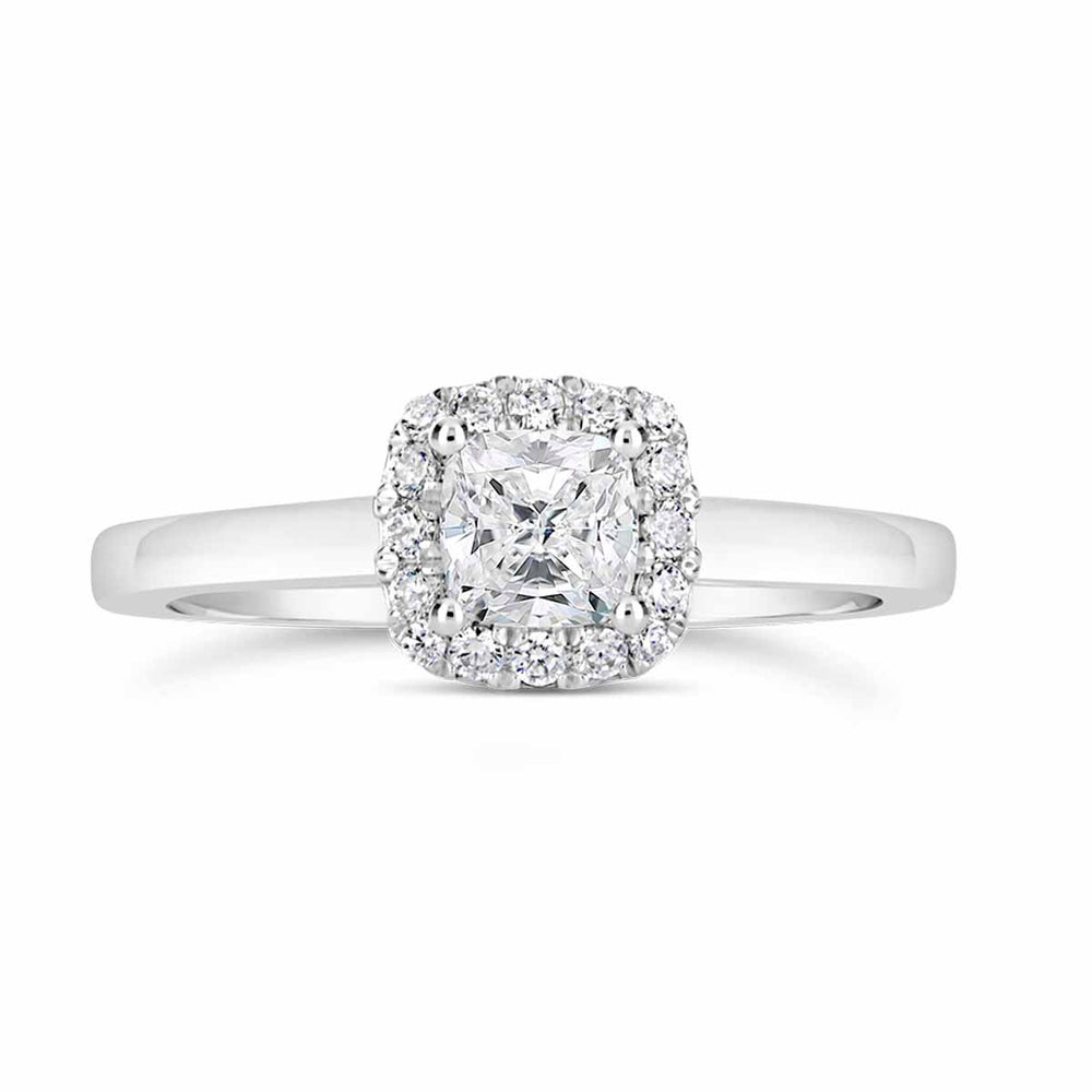 Diamond Halo Engagement Ring - The Diamond Guys