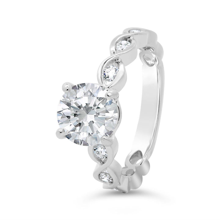 Tension Set Twisted Band Engagement Ring - YJC5986R