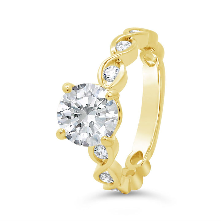 Tension Set Twisted Band Engagement Ring - YJC5986R