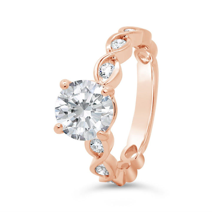 Tension Set Twisted Band Engagement Ring - YJC5986R