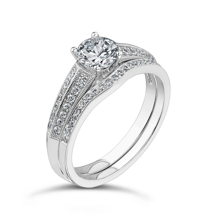 Diamond Engagement Ring Wedding Set - MWR6 - The Diamond Guys