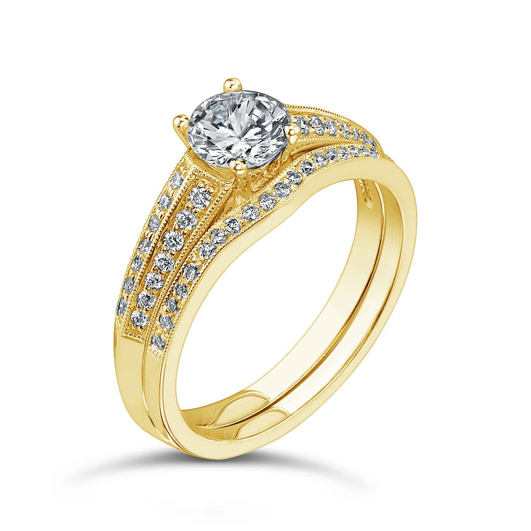 Diamond Engagement Ring Wedding Set - MWR6 - The Diamond Guys