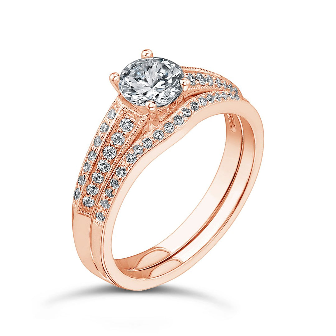 Diamond Engagement Ring Wedding Set - MWR6 - The Diamond Guys