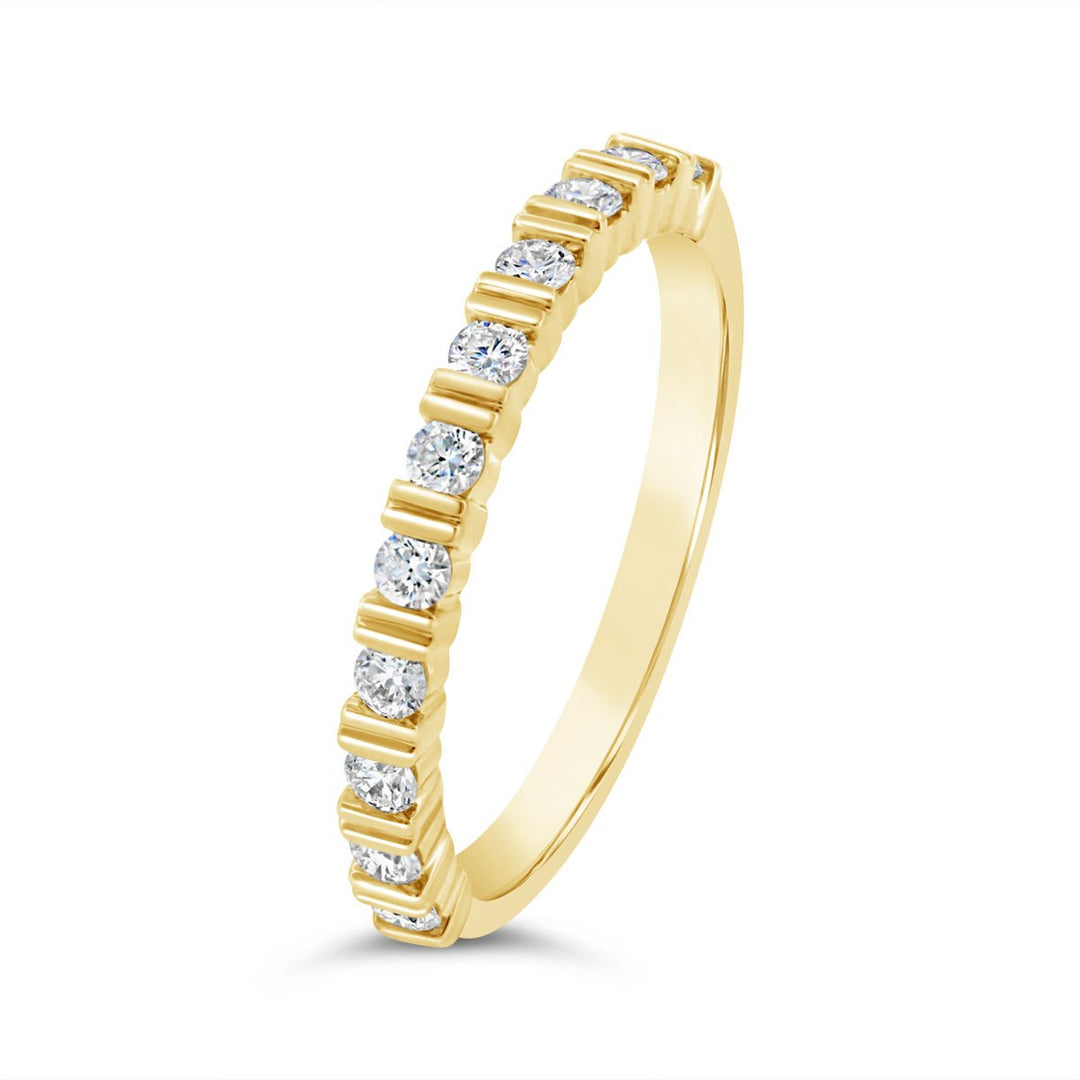 Double Bar Tension Set Diamond Band