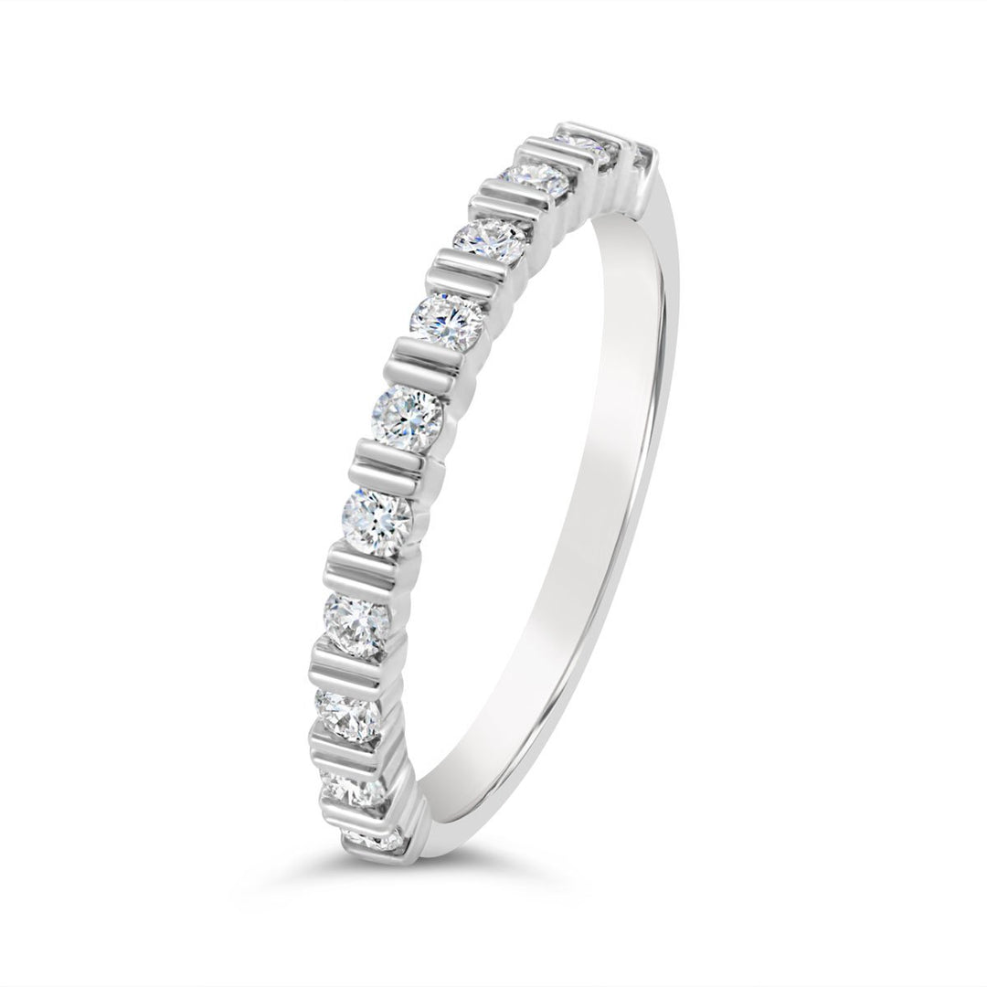 Double Bar Tension Set Diamond Band