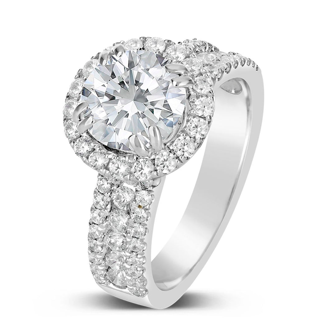 Diamond Halo Engagement Ring - The Diamond Guys