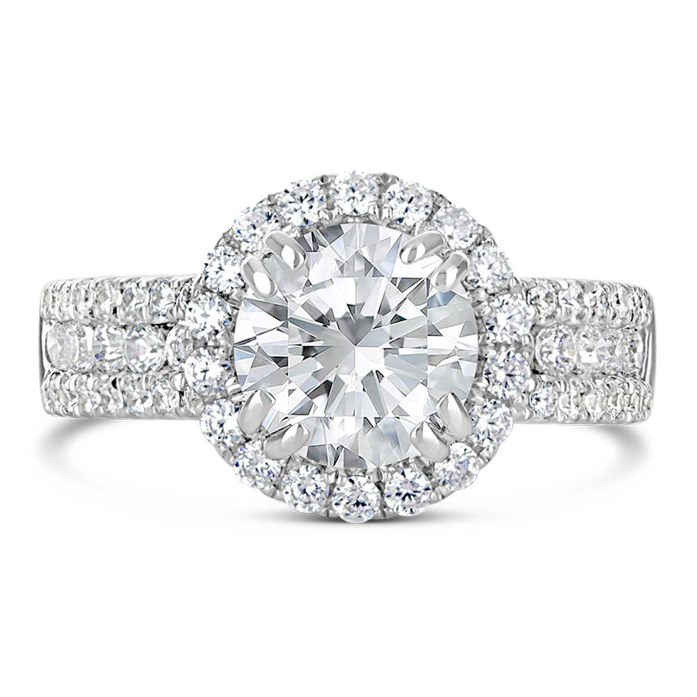 Diamond Halo Engagement Ring - The Diamond Guys