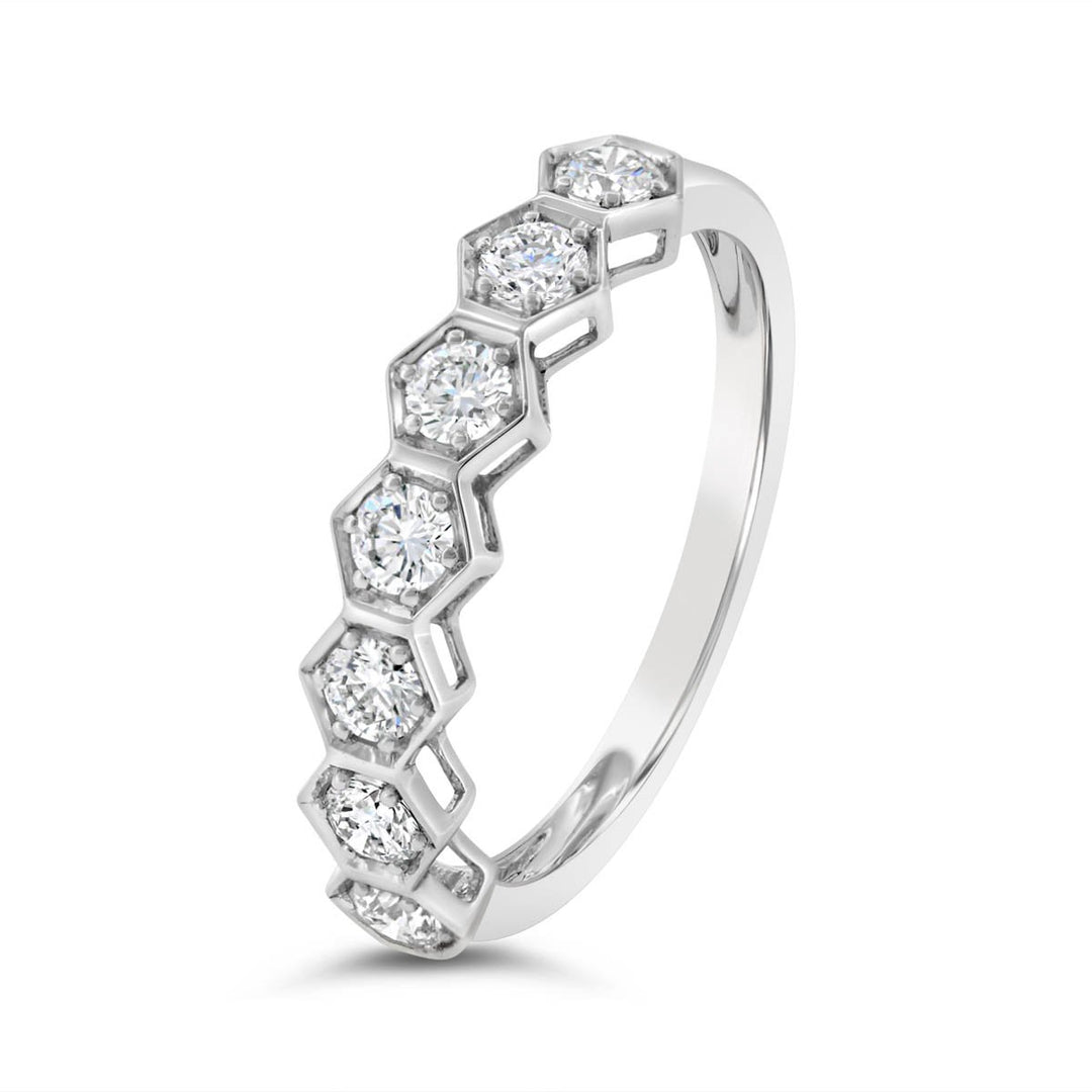 Honeycomb Diamond Band