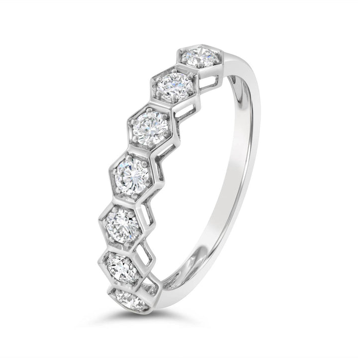 Honeycomb Diamond Band