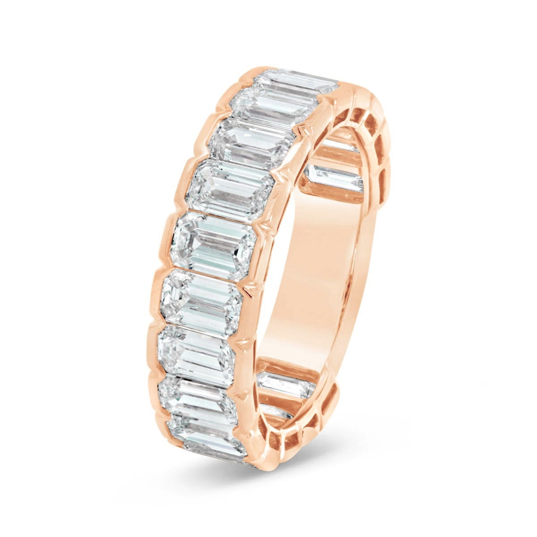 Lab Grown Emerald Cut Diamond Band - AV-1284LR