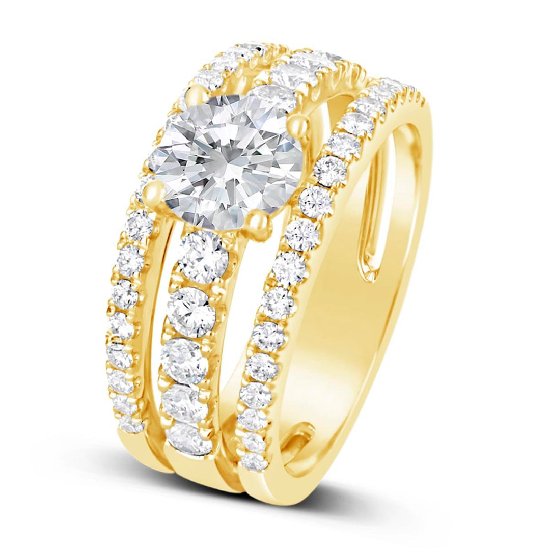 Split Shank Diamond Engagement Ring