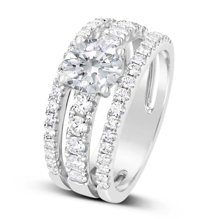 Split Shank Diamond Engagement Ring
