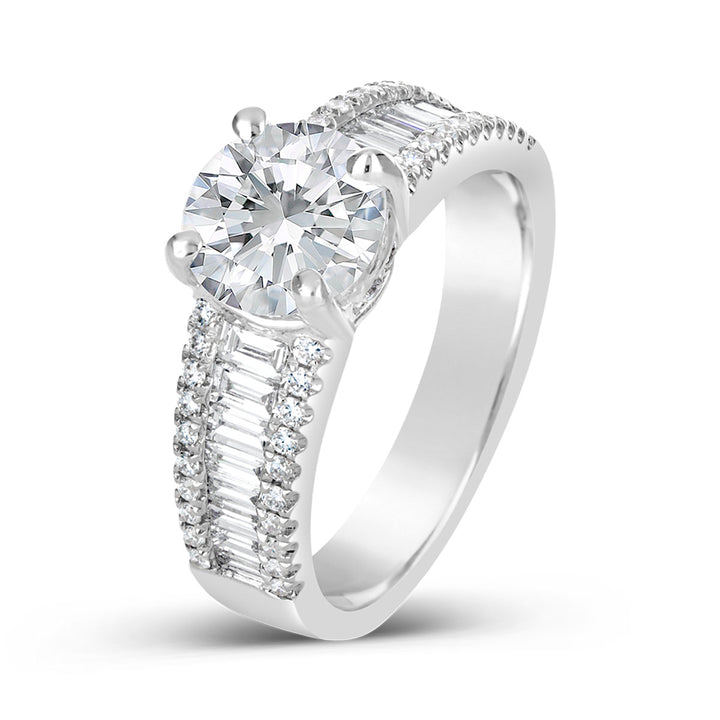 Baguettes Diamond Engagement Ring - GR2624DD