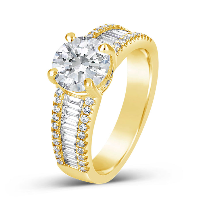 Baguettes Diamond Engagement Ring - GR2624DD