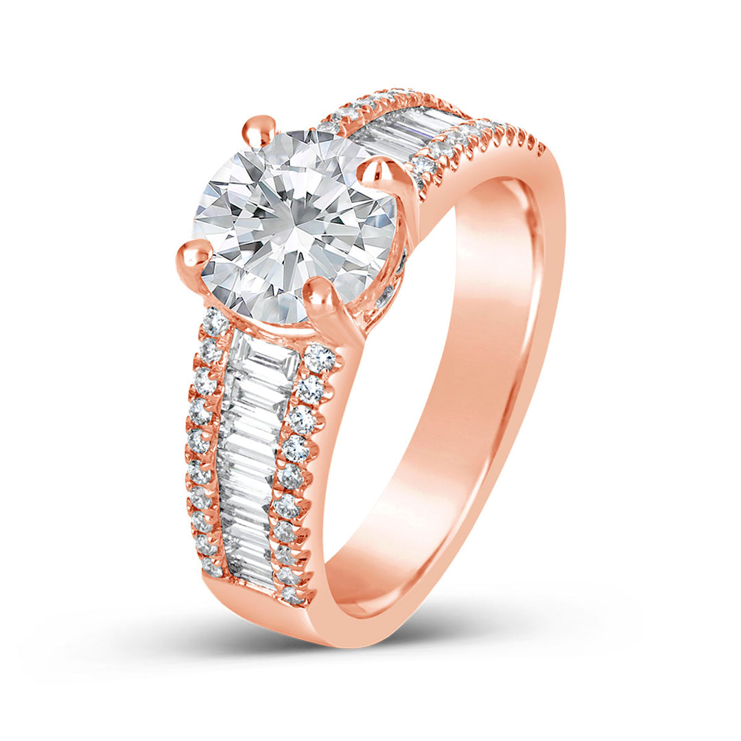 Baguettes Diamond Engagement Ring - GR2624DD