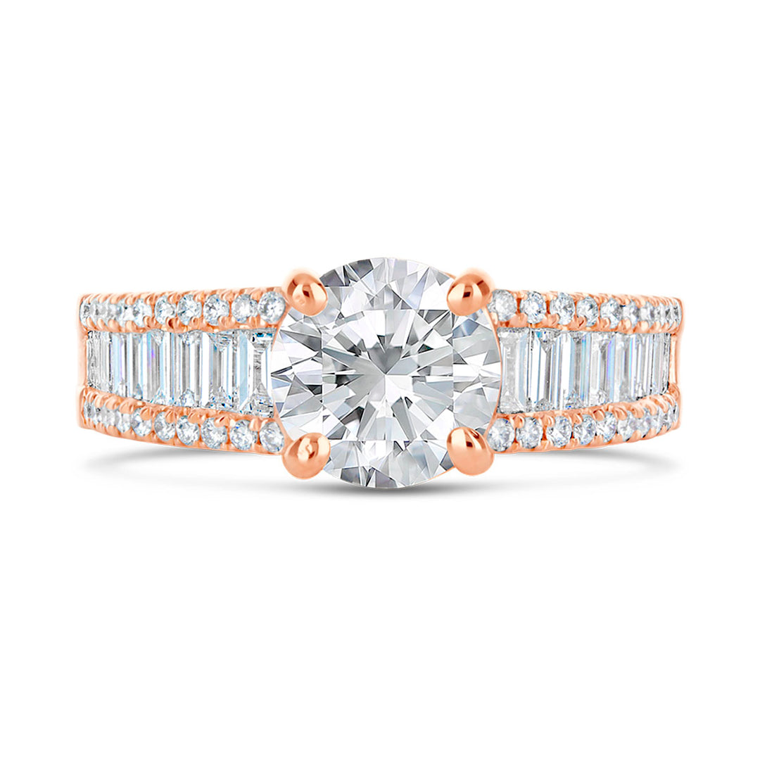 Baguettes Diamond Engagement Ring - GR2624DD