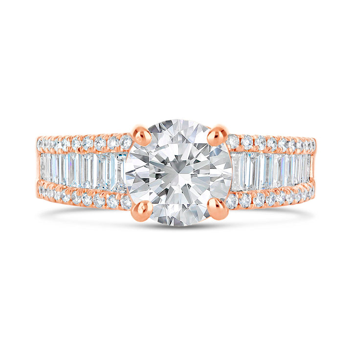 Baguettes Diamond Engagement Ring - GR2624DD