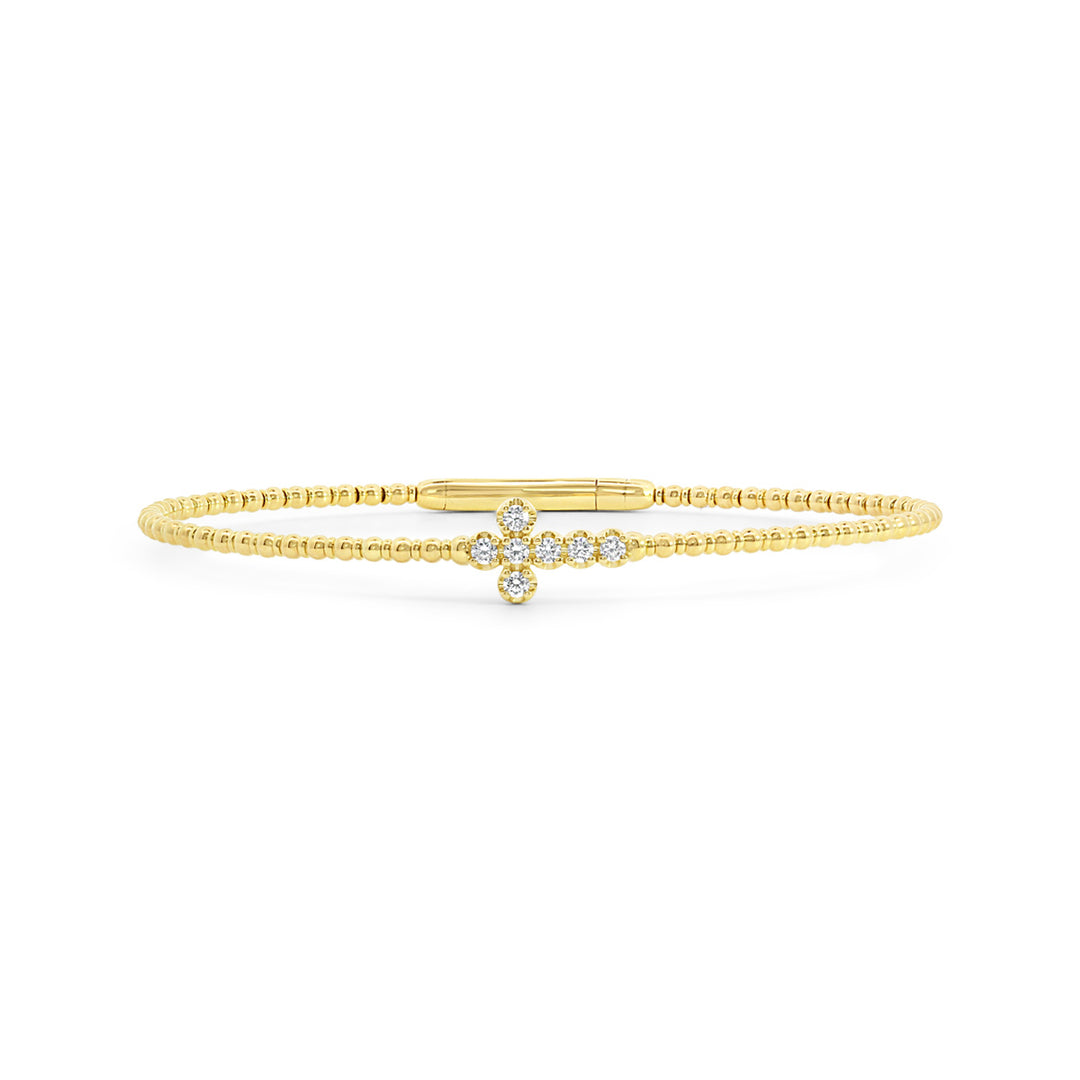 Beads Diamond Cross Bangle - BG357