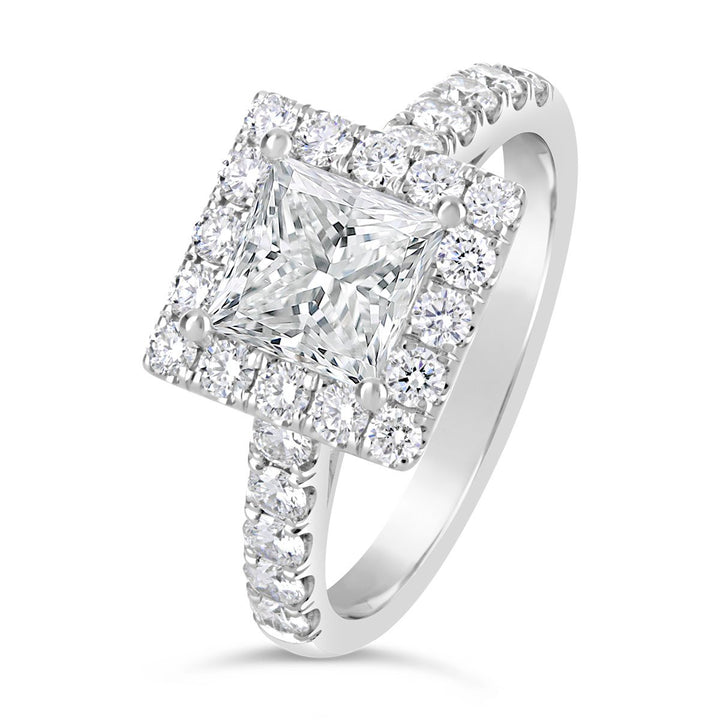 Diamond Halo Engagement Ring