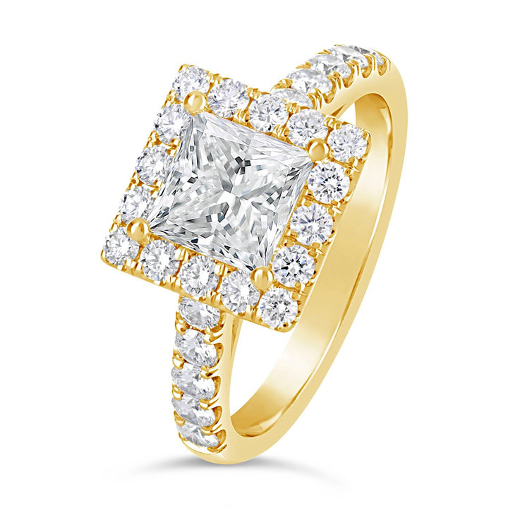 Diamond Halo Engagement Ring