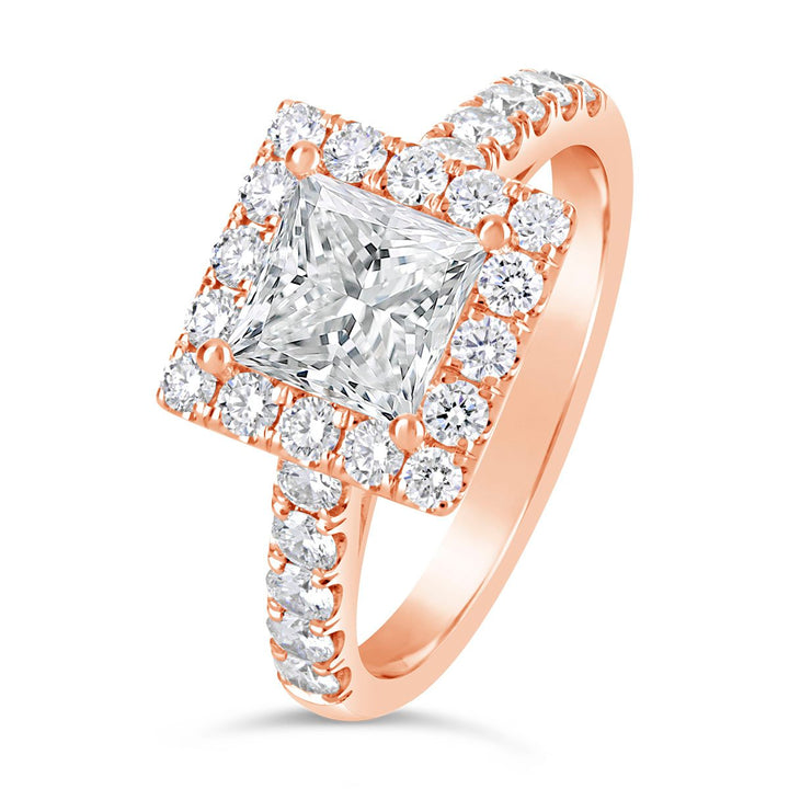 Diamond Halo Engagement Ring